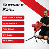 Sports Base Hit Lite Adjustable Baseball Pitching Machine – 45 MPH Pitching S...