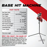 Sports Base Hit Lite Adjustable Baseball Pitching Machine – 45 MPH Pitching S...