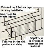 Jones-Sports Batting Cage Nets W/ Optional Frame Kit Netting Is #42 Twine 60-Ply